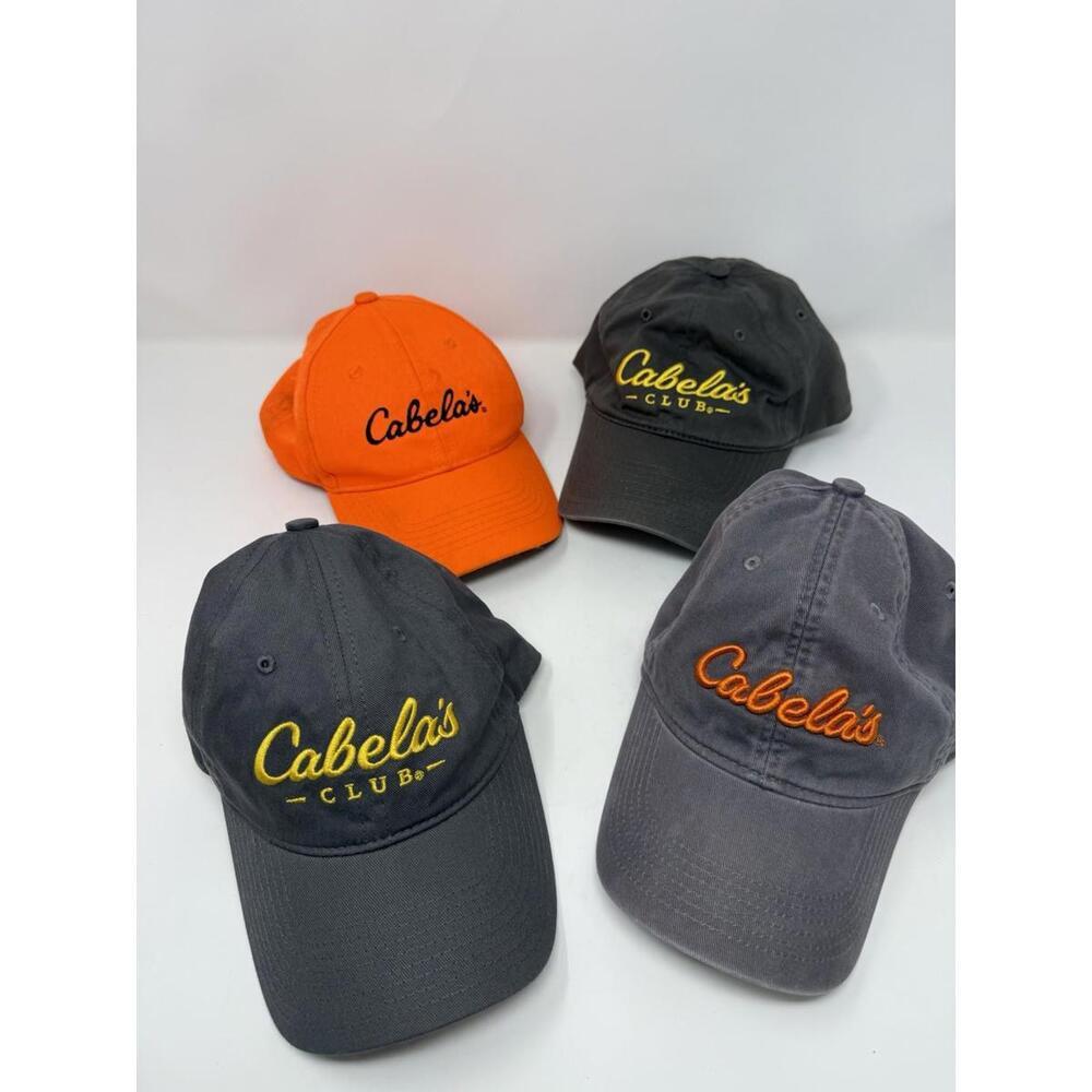 Cabela’s Club Embroidered Canvas Baseball Hat Lot Of 4‎